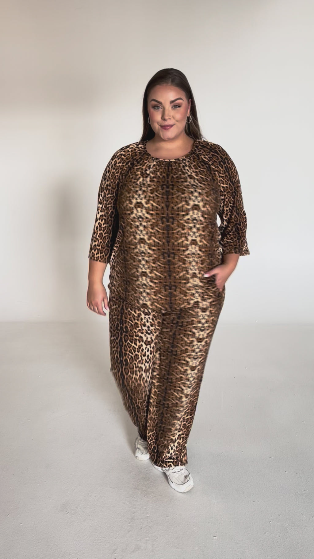 NO. 1 BY OX Bluse med leopardprint Bluser Brown Leopard print