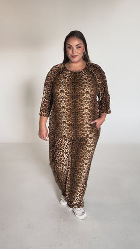 NO. 1 BY OX Bluse med leopardprint Bluser Brown Leopard print