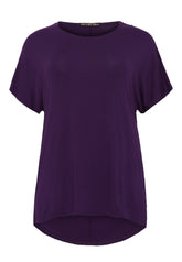 NO. 1 BY OX Basic T-shirt i viskos T-shirts Lila