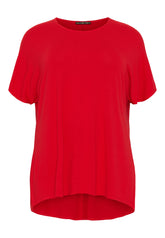 NO. 1 BY OX Basic T-shirt i viskose T-shirts Rød