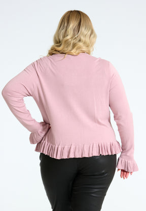 NO. 1 BY OX Cardigan med volanger Cardigans Rosa