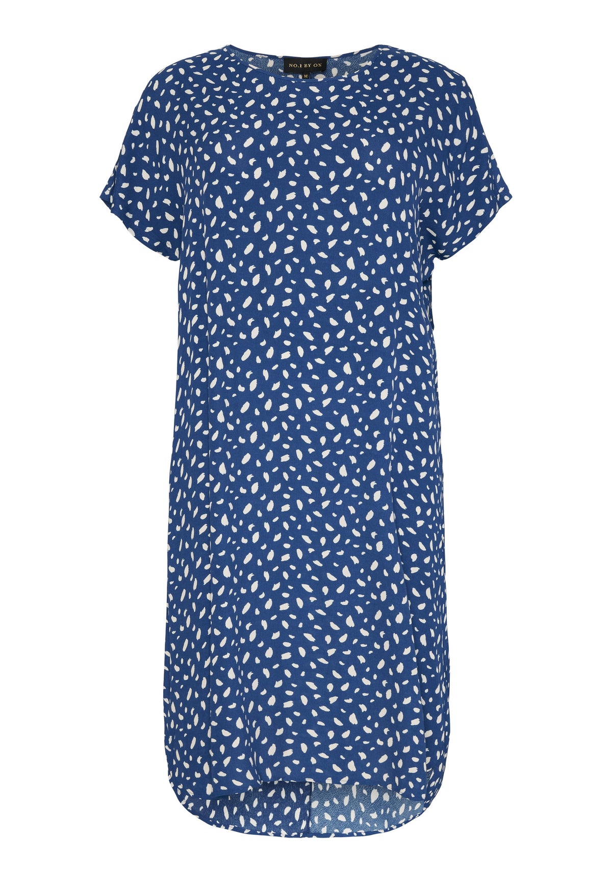 NO. 1 BY OX Lang kjole med korte ærmer i viskose Kjoler Blå