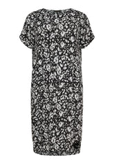 NO. 1 BY OX Lang kjole med leopardprint Kjoler Sort