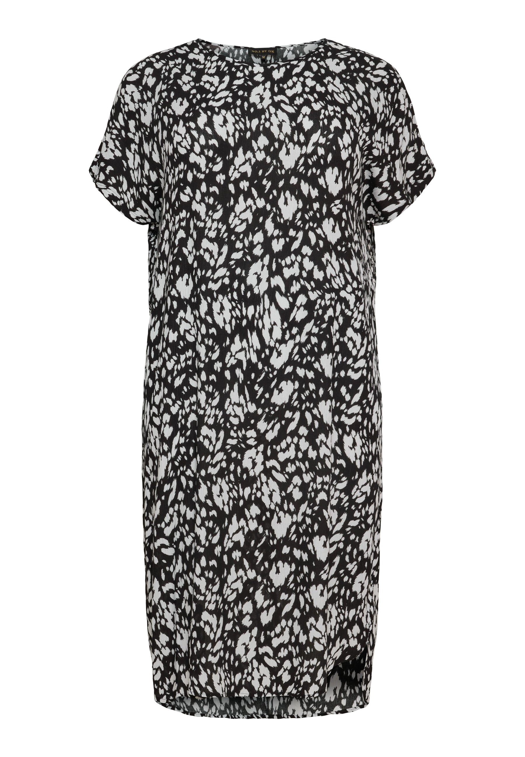 NO. 1 BY OX Lang kjole med leopardprint Kjoler Sort