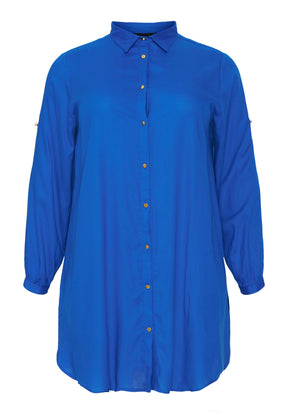 NO. 1 BY OX Lang løstsiddende skjorte Skjorter Blå