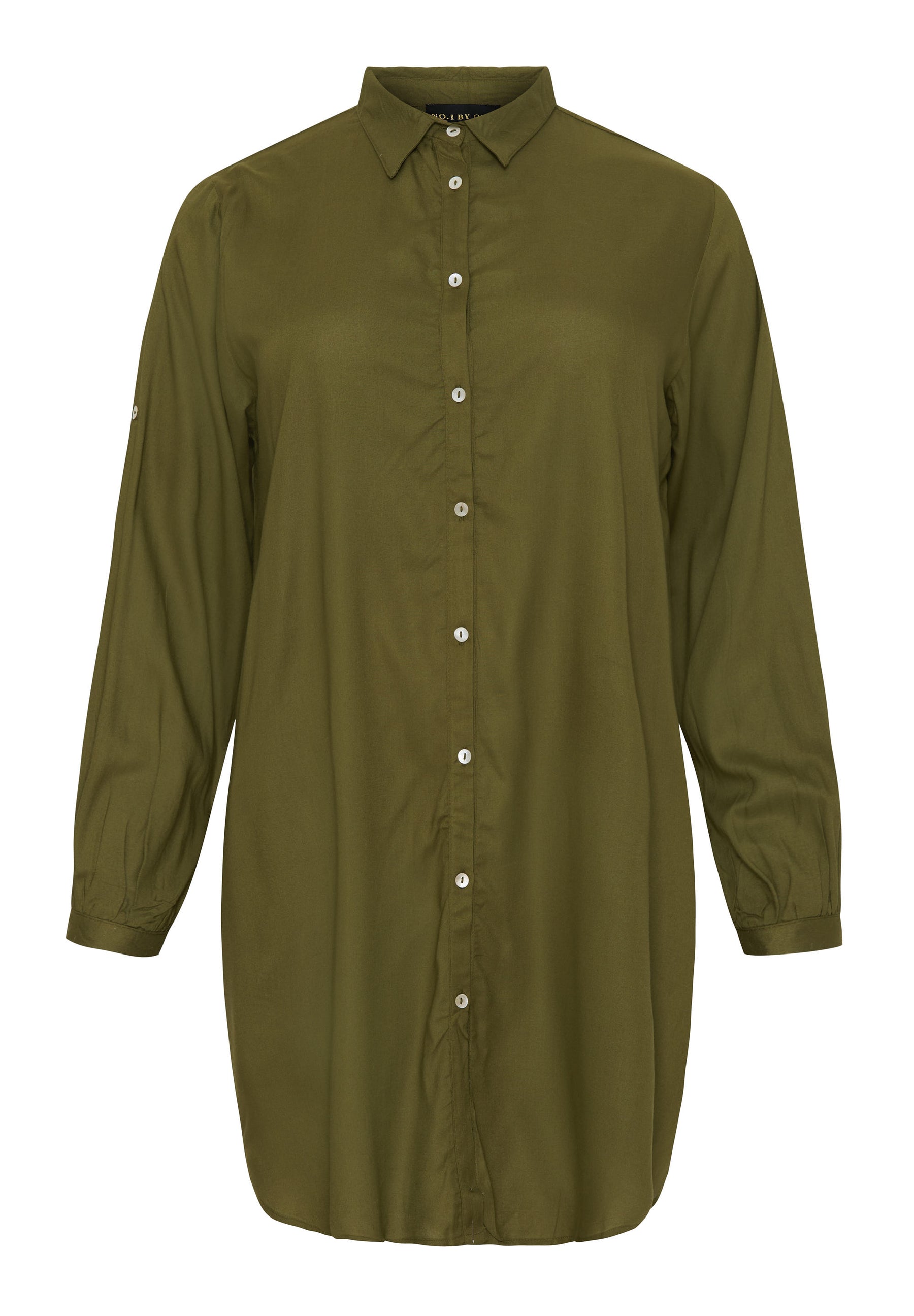 NO. 1 BY OX Lang løstsiddende skjorte Skjorter Grøn