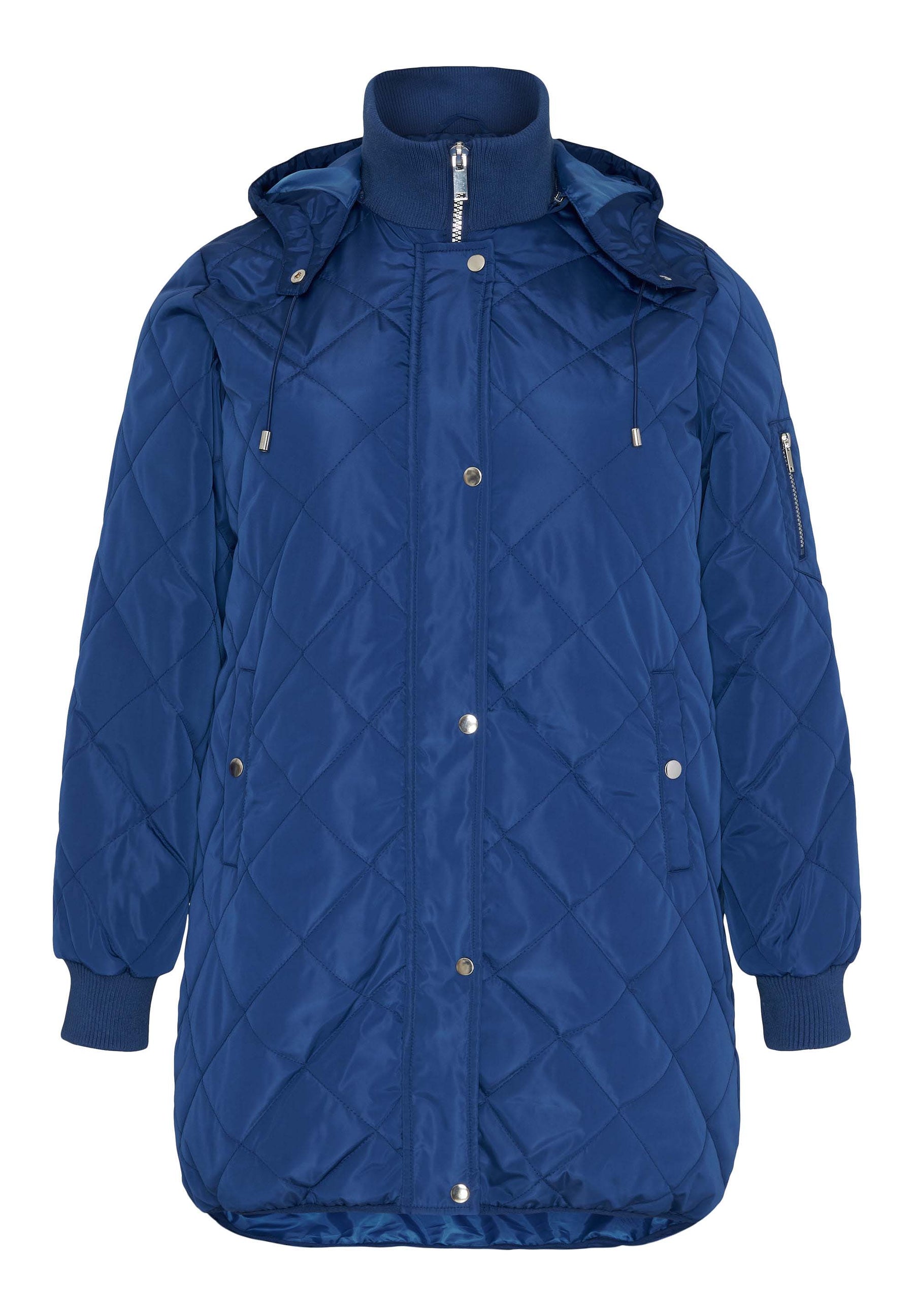 NO. 1 BY OX Quiltet jakke med aftagelig hætte Frakker Blå
